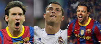 Messi, Cristiano y Xavi, candidatos a mejor jugador de Europa 1311609303_extras_portada_0