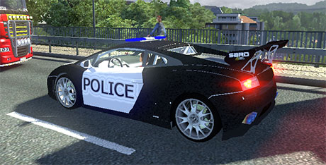 Lamborghini LP560 Police in AI traffic Lamborghini