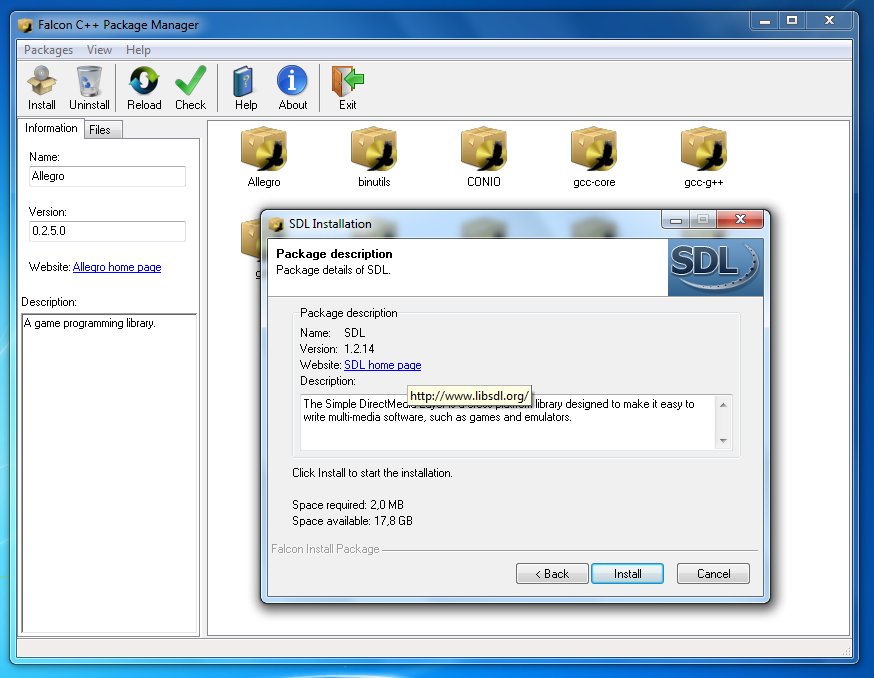 شرح كامل برنامج Falcon C++ / C Package_manager