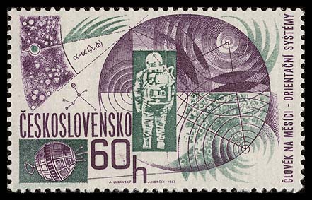 Astrophilatélie soviétique et pays de l'Est Czeskoslovakia_1967_space_060