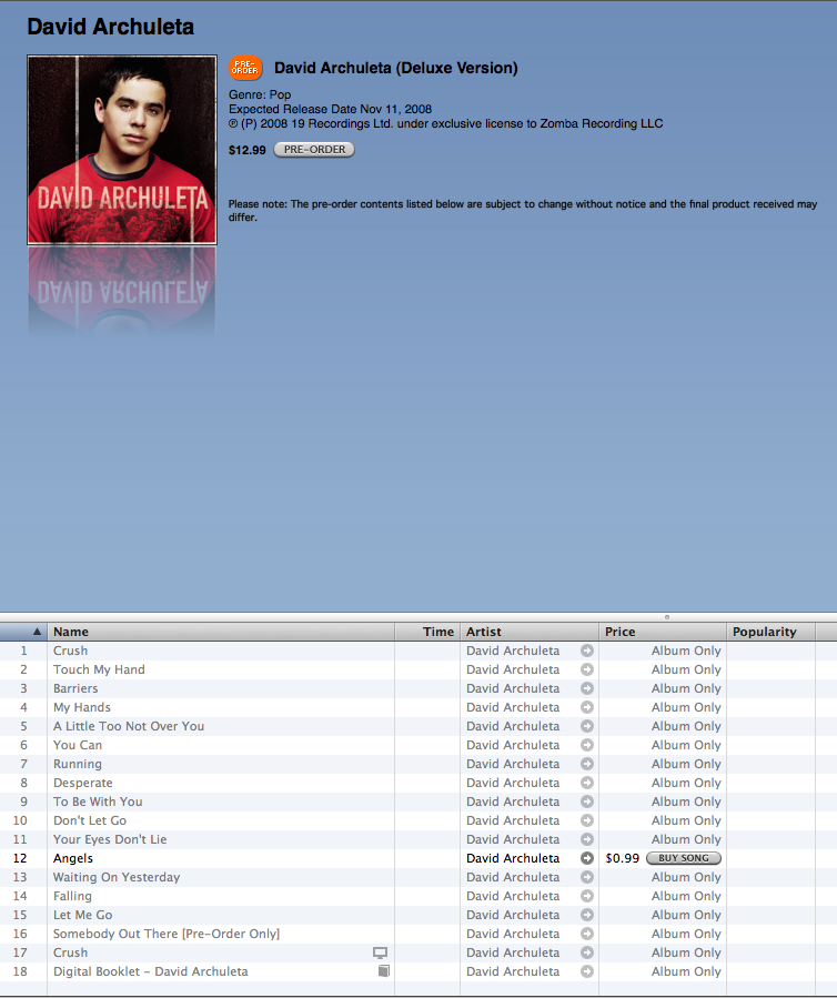 Official Tracklist on iTunes (Deluxe Version of the album) Picture-82