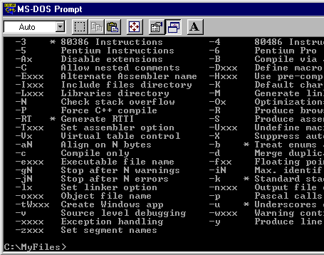 Borland c++ 5.5 compiler(Standard C++ edition) Bcc23