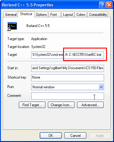 Borland c++ 5.5 compiler(Standard C++ edition) Xp-config01