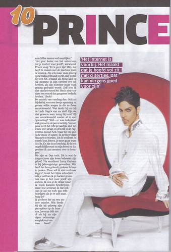 Prince in the "Het Nieuwsblad" June, 24th 2010 (with an exclusive Interview)  4730004518_eb3ae19be7