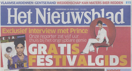 Prince in the "Het Nieuwsblad" June, 24th 2010 (with an exclusive Interview)  4730004212_5783498dc1