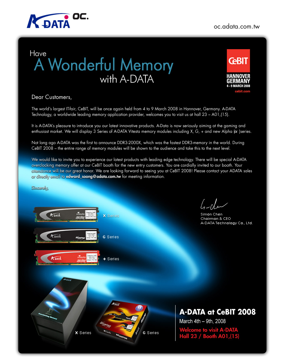 [XF-Cebit] A-DATA Alpha Series Memory 2304622564_5f50f38107_o