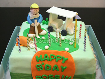 Golf Theme Birthday Cake