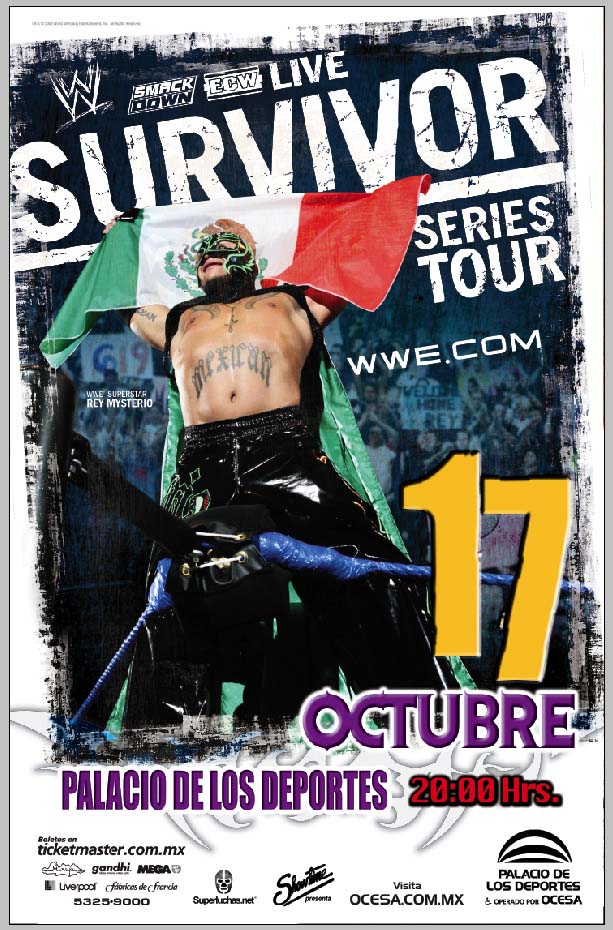 Exclusiva: Póster oficial Smackdown/ECW Survivor Series Tour México/Monterrey/Puebla 2009 3717032935_29ed10fdc0_o