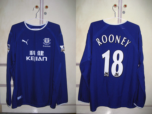 Everton 2003-2004 Home L/S (ROONEY - Player Issued)