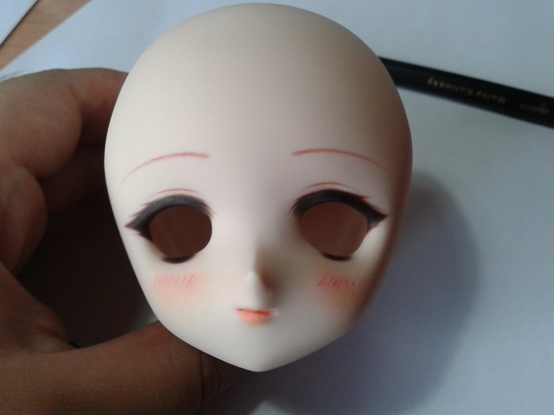 [Tutorial] Como maquillar una cabeza de Dollfie Dream , DD head 01 . 10002435105_f25dc5fb62_c