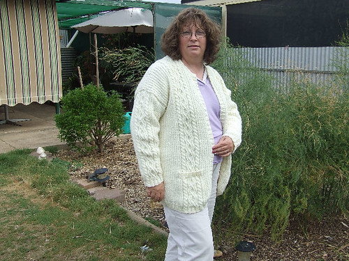 Aran cardigan all finished. 2373358466_205c696ed5