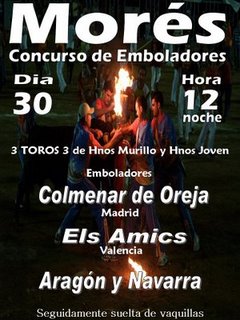 Concurso de emboladores de Mores (Zaragoza) cuadrillas  Els Amics (Valencia), Colmenar de Oreja (Madrid) y emboladores de Navarra y Aragon. 3487929795_667328c952_o