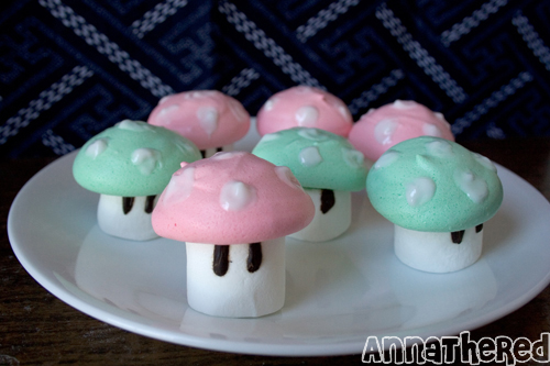 How To Make: Meringue Mario Mushrooms 3276366360_34d311f89d_o