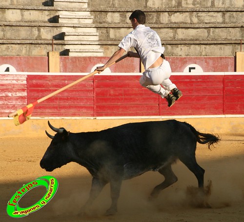 Cintruenigo (Navarra) 11-09-09 despedida de Jose Luis Pejenaute, exhicion de saltos, moto, quad y anillas, ganaderia Santos Zapateria (Valtierra, Navarra) 3926122493_ede84c6395