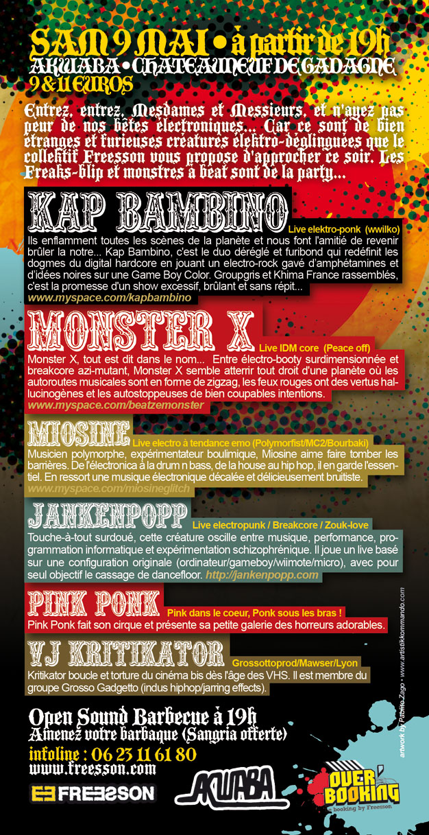 09/05/09 MONSTER X + KAP BAMBINO + MIOSINE @Akwaba - AVIGNON 3427216850_167632d09b_o