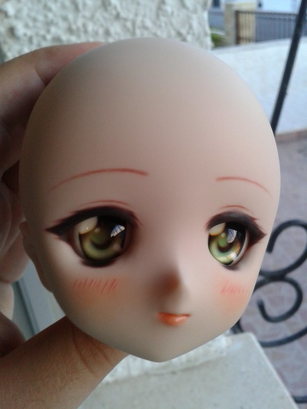 [Tutorial] Como maquillar una cabeza de Dollfie Dream , DD head 01 . 10004475865_50fb08124d_c