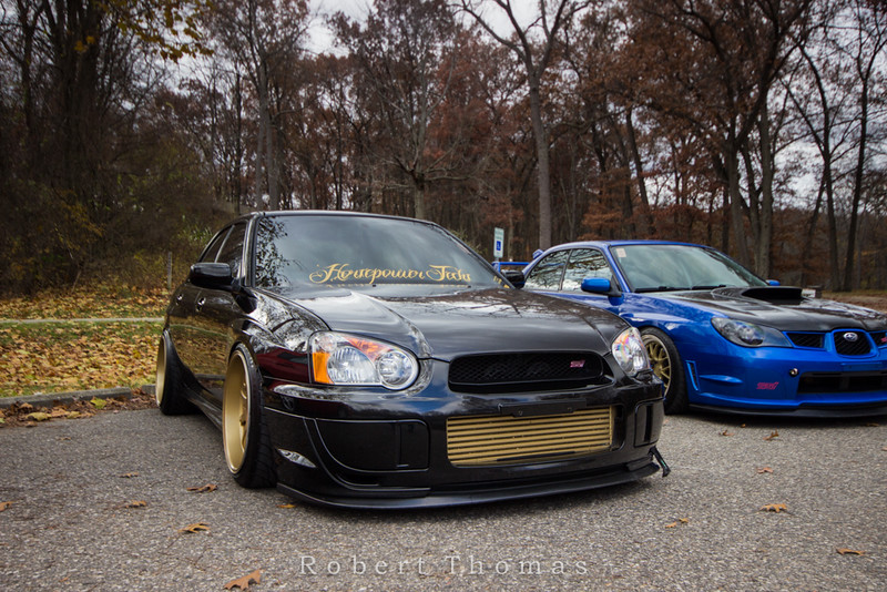 A couple Subarus, an Evo X, a Neon, a Civic and 2 Foci. 10787629195_a00ccf0175_c