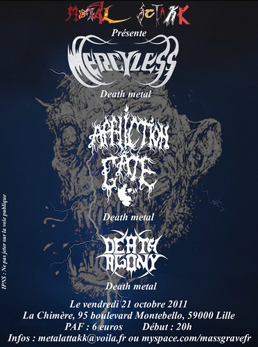 21/10/2011 MERCYLESS + AFFLICTION GATE, la chimre, Lille 6041773107_d548a15e35