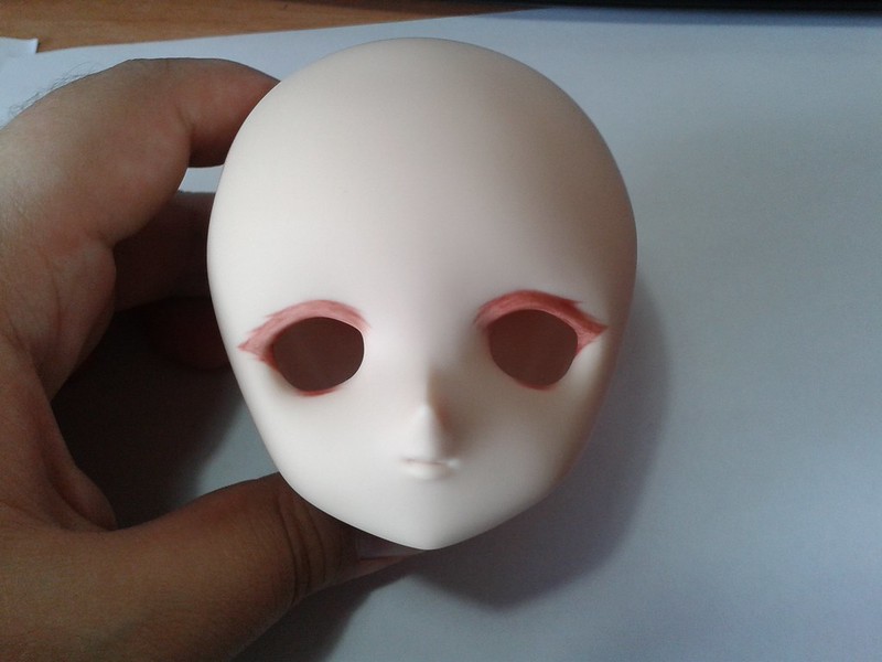 [Tutorial] Como maquillar una cabeza de Dollfie Dream , DD head 01 . 10002585976_bbfbe728a8_c