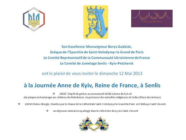 Invitation pour la Journée Anne de Kyiv 12 MAI