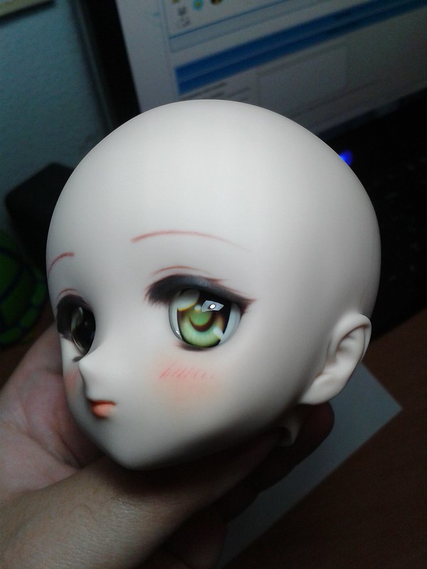 [Tutorial] Como maquillar una cabeza de Dollfie Dream , DD head 01 . 10004412966_80db1636db_c