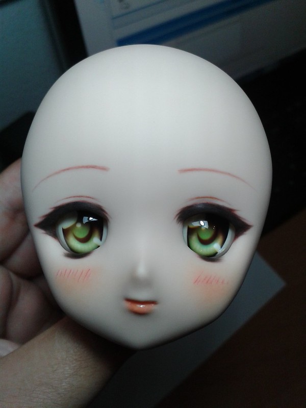 [Tutorial] Como maquillar una cabeza de Dollfie Dream , DD head 01 . 10004388786_bfe984ac31_c