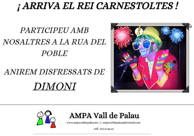 Cartel animando a la rua 2014