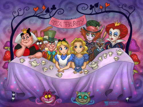 [Fan Arts] Alice au Pays des Merveilles - Page 2 Alice-alice-in-wonderland-cute-disney-ilustration-tea-Favim.com-72133