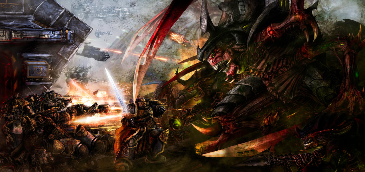 [W40K] Collection d'images : les Xenos - Page 2 Battle_for_macragge_by_slaine69-d34nchm