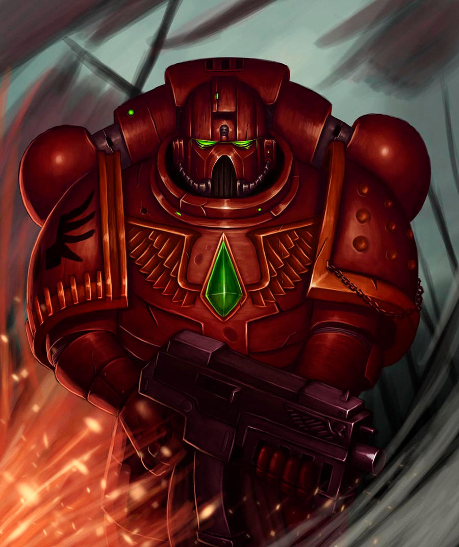 [W40K] Collection d'images : Space Marines Blood_angel_space_marine_by_1nkor-d5oz63o
