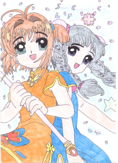 Luna's Art Sakura_and_Tomoyo_by_LunaInverseElric