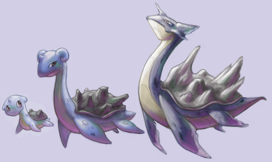 Pokemon X/Y - Page 40 Lapras_Family_by_rustyyy