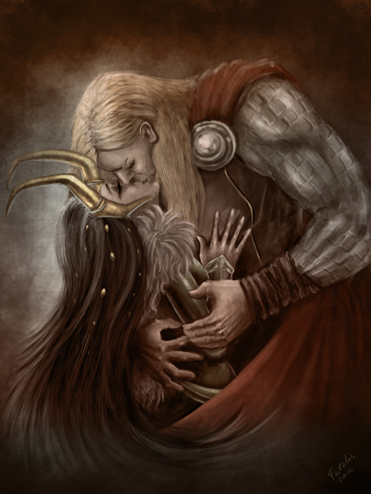 Thorhalla Lokidottir Thor_and_Loki_kiss_by_Fatalis_Polunica