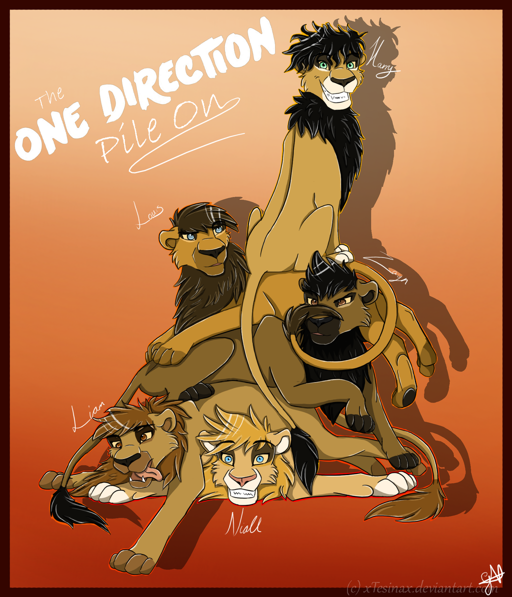 One Direction & El Rey Leon !! The_one_direction_pile_on_by_xtesinax-d4hdk7w