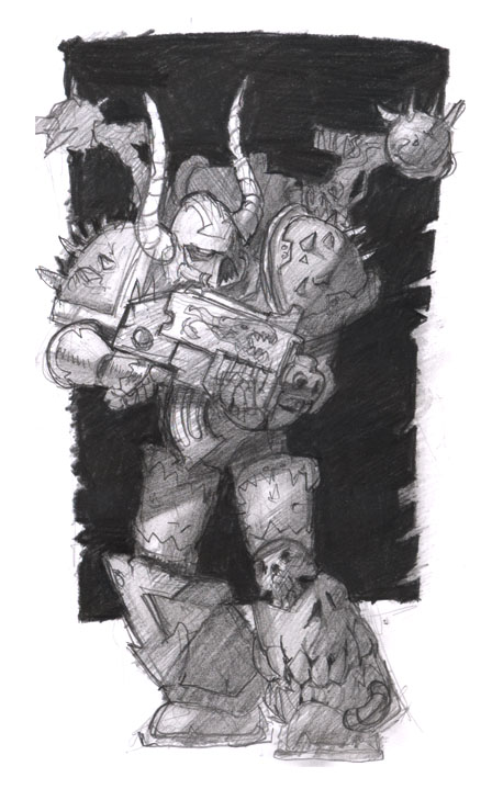 [W40K] Collection d'images : Space Marines du Chaos - Page 2 Chaos_Space_Marine_by_megalaros