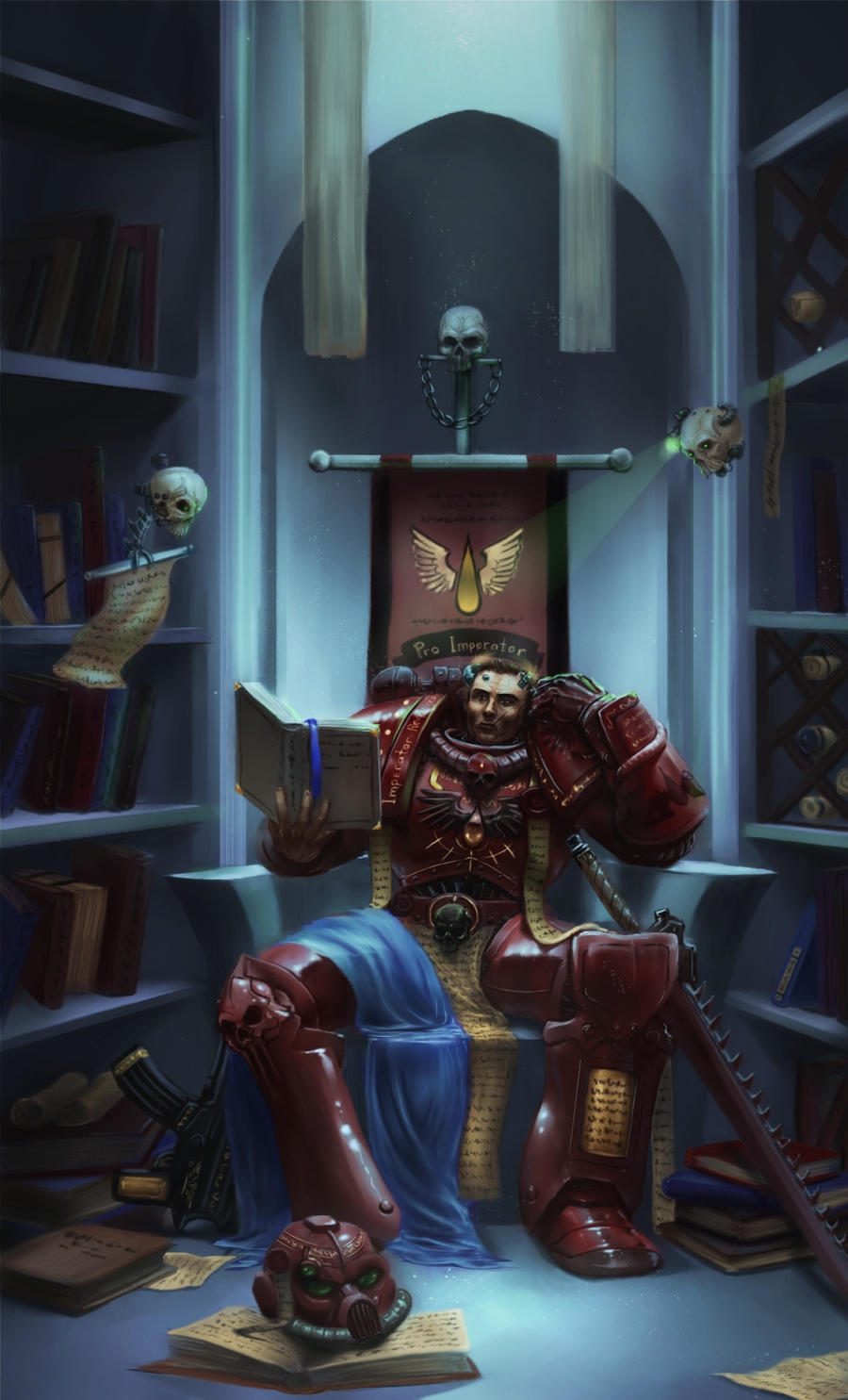 [W40K] Collection d'images : Space Marines Blood_Ravens_Librarian_by_Mlad