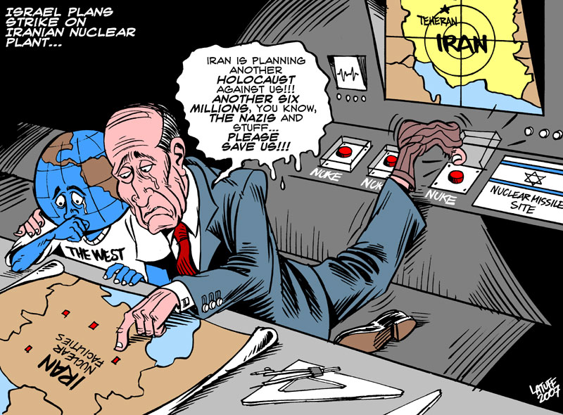 اسرائيل  و  ايران...حرب خيالية تدمر الشرق الاوسط! IsraHell_plans_nuclear_strike_by_Latuff2