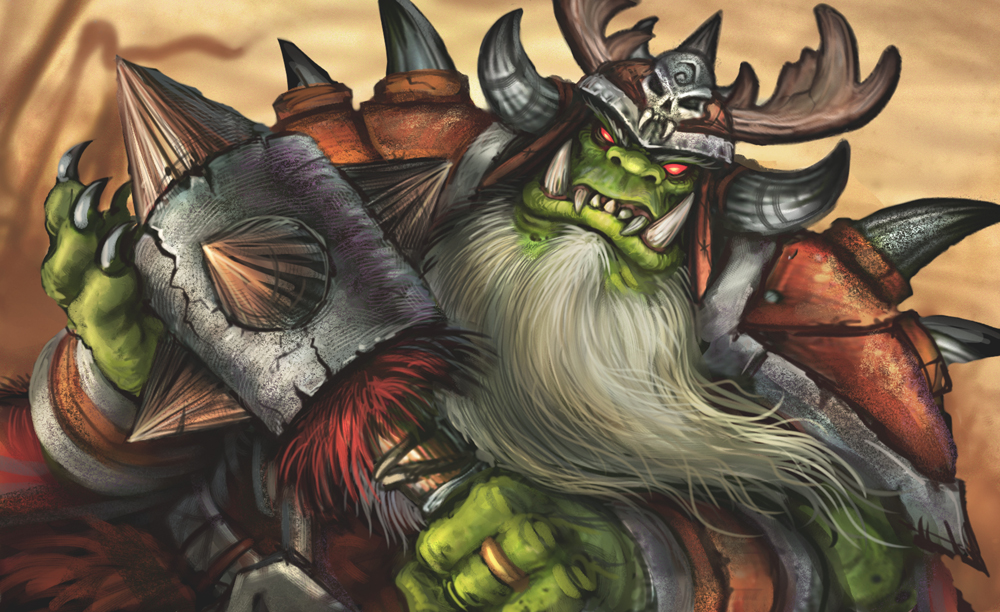 Ảnh Warcraft 3 :  Hero và lính đội Orc (thổ dân) Orc_King_by_VegasMike