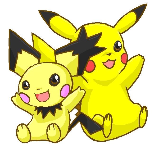 Laboratório Pokémon - Página 3 Pikachu_and_Notched_Ear_Pichu_by_Ishisu