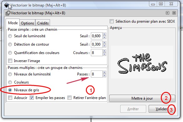 comment retravailler une vecto ParamInkscape