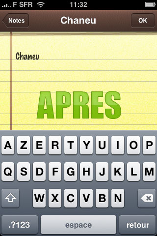 Dsactiver l'autocorrrection sur un iPhone en 2.0. 2