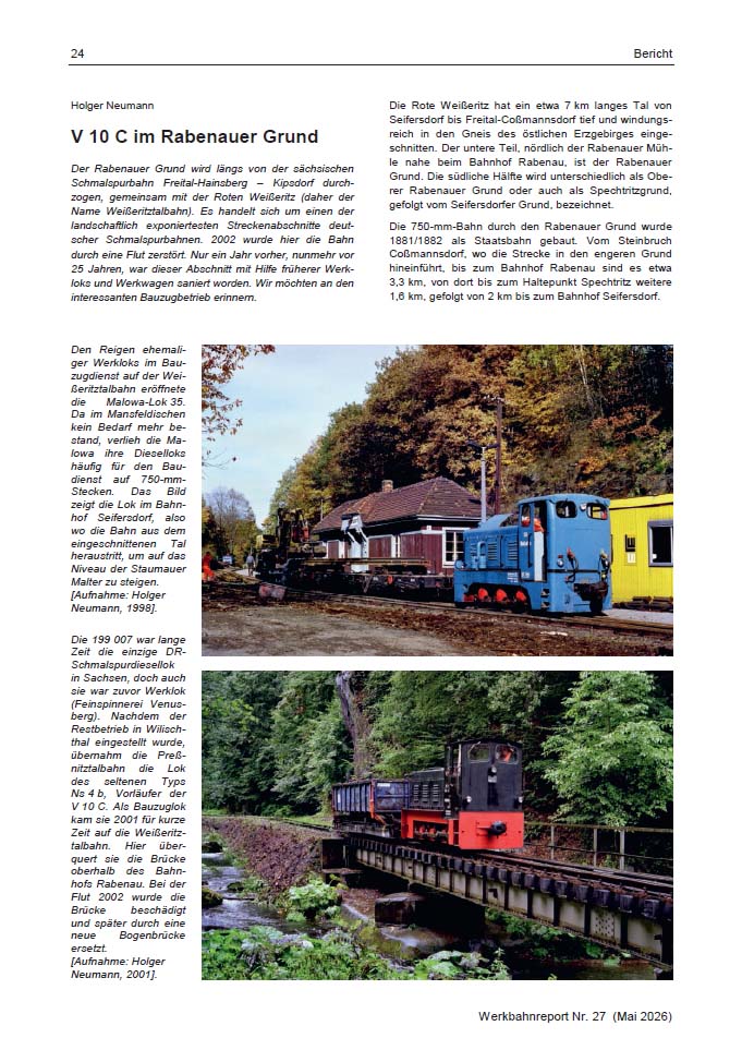 Neuerscheinung Mai 2026: Werkbahnreport 27 (mit Vorschaubildern) Wr27_vorschau_3
