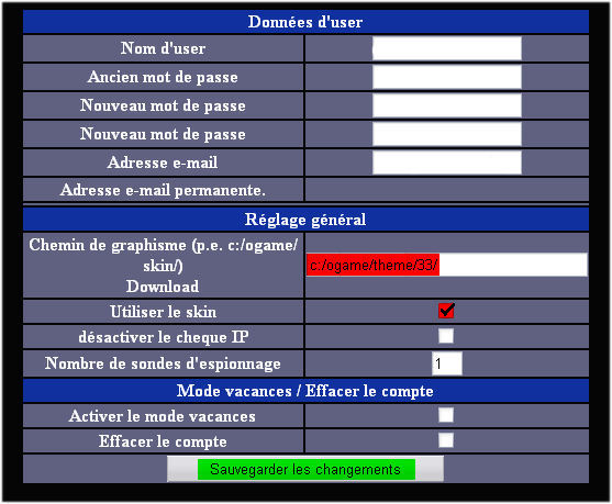 allé dans option et tapé l'adresse suivant dans carte graphi Option