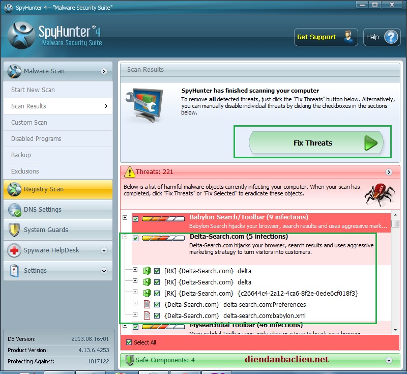 delta - Phần mềm xóa gỡ bỏ Delta Search hoàn toàn khỏi máy tính với Spy Hunter 4 Go-bo-delta-search-2