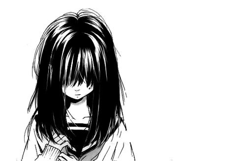 Hình ảnh anime girl đen trắng lạnh lùng dễ thương