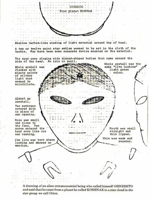 UFO Occupant Sketches / Non Human Reports. 00956807cd69