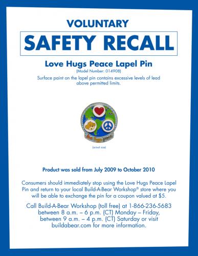 Bearville Love Hugs Peace Lapel Pins Recalled LHPin_Recall_US