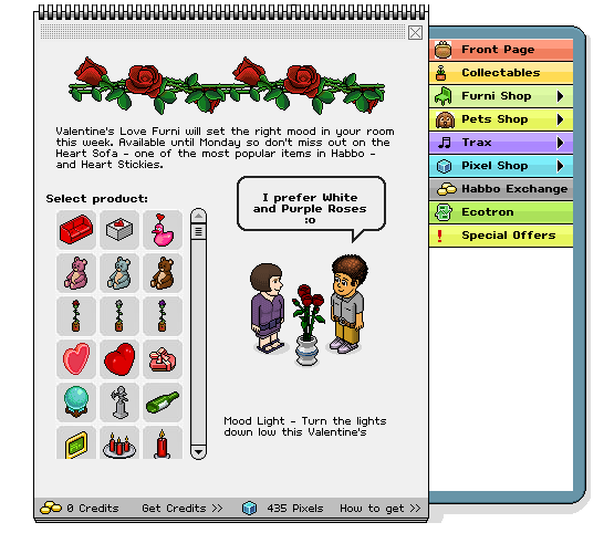 Catalogo Habbo Love