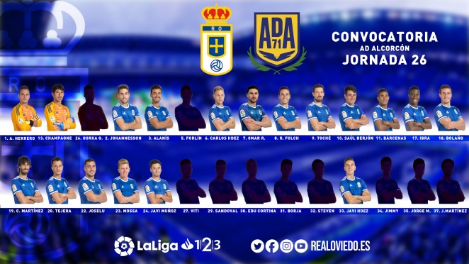 J.26 LIGA 123 TEMPORADA REAL OVIEDO-AD ALCORCÓN (POST OFICIAL) 662x372a_15122826convo_ada