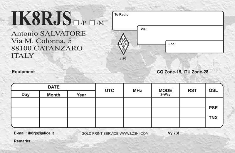 Stampa QSL! IK8RJS2